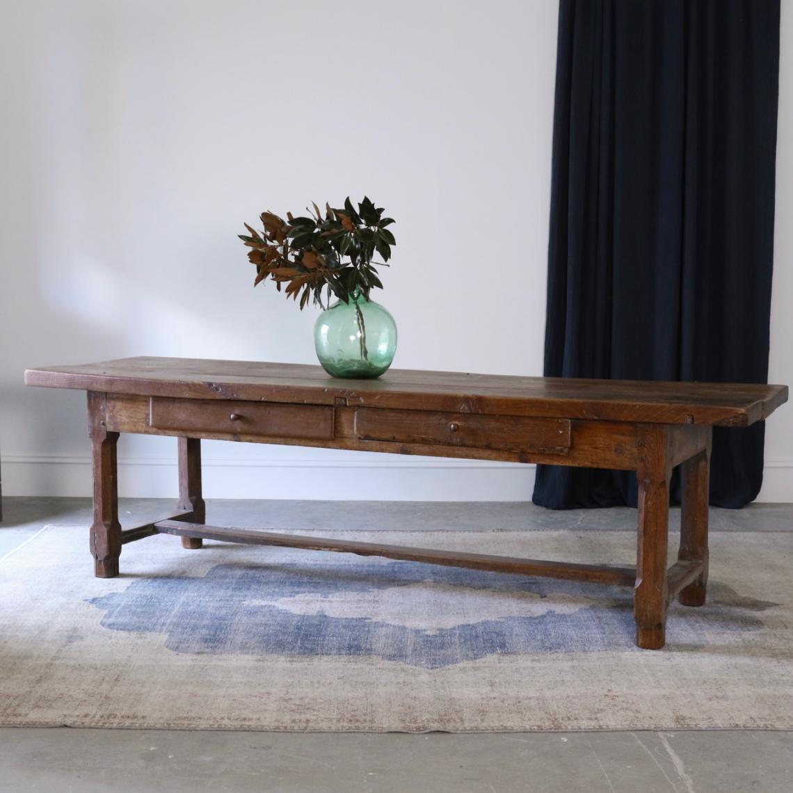 French Elm Console Table